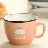 Creative Candy Color Ceramic Mug Coffee Milk Breakfast Cup Cute Porcelain Tea Mugs 250ml Novetly Gifts