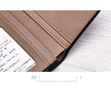 Elegant casual men's wallet vertical section multi-function card holder PU genuine multi-card buckle purse