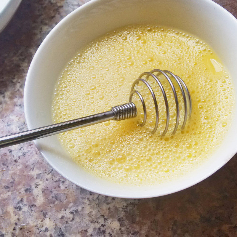 New arrival High Quality Long Handle Stainless steel Honey Bee Stirring Liquid Muddler Juicer Mixer Egg Blender
