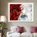 DIY 5D Partial Diamond Embroidery The horse Round Diamond Painting Cross Stitch Kits Diamond Mosaic Home Decor