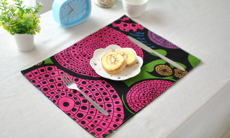 BZ809 Table mats Tableware mats Pads Foreign trade creative thermal insulation printing cloth pad anti ironing table mat napkin