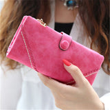 Fashion Retro Matte Stitching leather Wallet Women Long Purse Clutch Women Casual Hasp Dollar Price Wallet Handbag carteira