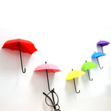 3Pcs/set Umbrella Shaped Dual Use Key Hanger Rack Creative Kitchen Bathroom Wall Decorative Holder Accessories Tools