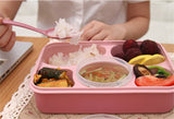 CJ011 Bento Box Tableware Suit Oven lunchbox Microwave Dinnerware Sets Food Container Large Meal Box Five plus a separation