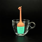 Funny Hand Gestures Tea Infuser Black Tea Strainer FDA Grade Silicone Loose Leaf Herbal Spice Holder Tea Brewing Tools