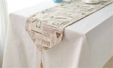 BZ384 American Country Tower Customized cotton ancient British style decoration cabinet's gift linen table runner
