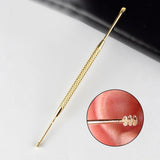 Earpick Double-Ended Stainless Steel Spiral Ear Pick Spoon Ear Wax Removal Cleaning Tool Health Care Tool 1 Pc