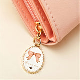 Women cute cat wallet small zipper girl wallet brand designed pu leather women coin purse female card holder wallet