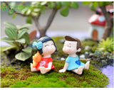 1pc micro landscape decoration DIY landscaping accessories material bow couple potted decoration couple decoration