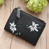 NEW women wallet small Embroidery Zipper Short Wallet Female Coin Purse Card Holders Handbag carteira feminina
