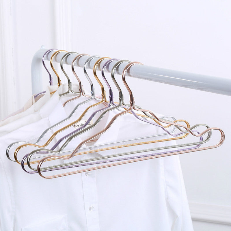 5 Pcs New Thicker Aluminum Alloy Drying Racks Home Seamless Hanger Anti-slip Clothing Hanger Anti-rust Windproof Clothes Rack Secondary image