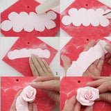 Cake Decorating Gumpaste Sugar Craft Easiest Rose Ever Cutter Fondant 3Pcs/Set Cookie Cutter Rose Flower Maker