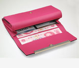 Women's Wallets Women Cowhide Leather Wallet Luxury Design Ladies Party Clutch Patent Leather Purses Long Card Holder