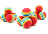 CW026 Rainbow Color Ball Pet Dog Cat Puppy Chew Toys Funny Durable Bite Balls Molar Tool Interactive Training