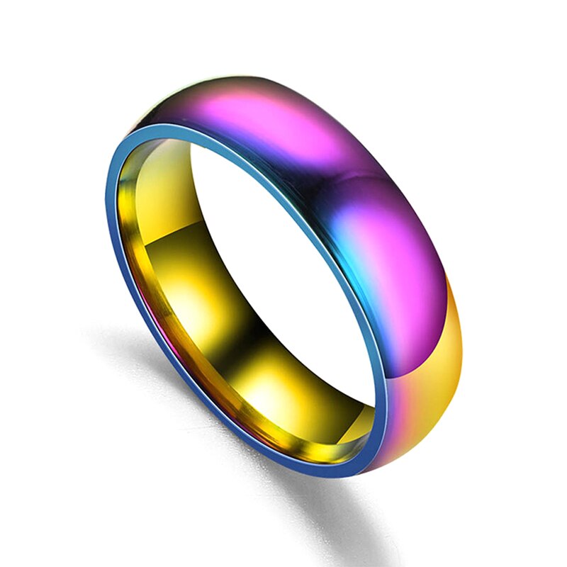 1PC 16-23mm Rainbow Ring Titanium Steel Ring Lose Weight Slim Ring Magnetic Therapy Men Women Health Care Jewelry
