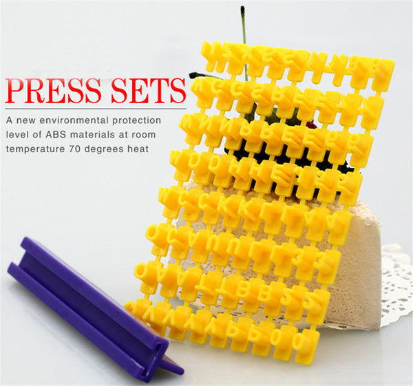 New 1 set 26 English Letter Cookie Pianting Symbol Stamp Biscuit Cookie Cutters Embosser Cake Fondant DIY Molds
