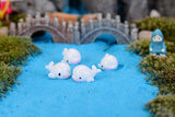 XBJ040 Artificial White Dolphin fairy garden mini gnomes moss terrariums resin crafts figurines for garden decoration