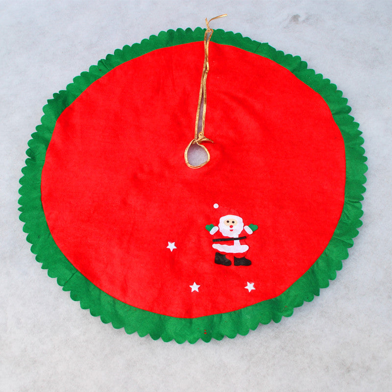 Christmas Decorations For Home Straight Edge 90CM Non-Woven Christmas Tree Skirt Aprons Home Decoration Main image