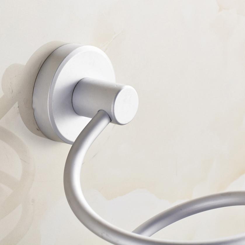 Bathroom Hair Dryer Holder Wall Mounted Rack Space Save Shelf Storage Organizer Aluminum Hairdryer Holder Multi-function hanger Main image