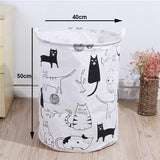 Folding Laundry Storage Basket for Toys Geometry Storage Barrel Standing Clothing Storage Bucket Laundry Organizer Holder Pouch