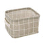 Grid Cotton Linen Office Desktop Storage Organizer Sundries Storage Box Cabinet Underwear Storage Basket Container
