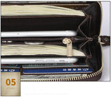 Leather men's woven wallet casual trendy long wallet fashion personality clutch High-quality genuine men's wallets