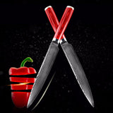 new damascus steel blade color wood handle 8 inch damascus filleting knife 71 layers damascus cleaver knife