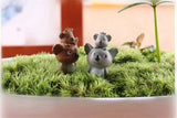 XBJ161 Mini 6pcs Mother and son koala decoration supplies moss micro landscape deco  Garden deco Creative handicrafts