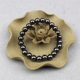 Unisex Luxury Slimming Bracelet Weight Loss Round Black Stone Magnetic Therapy Bracelet Health Care 1PCS