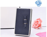 New bow lunch box bag litchi pattern wallet the long section of the phone package Money bags women's wallet wallet-fem