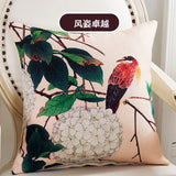 BZ126 Luxury Cushion Cover Pillow Case Home Textiles supplies American Country Flowers Birds decorative throw pillows chair seat