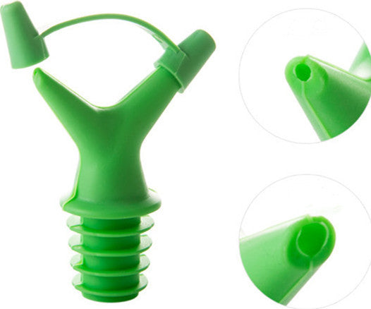 Double Oil Bottle Mouth Stopper Sauce Bottles Nozzle Caps Wine Stopper Pour The Liquid Guiding Device Kitchen Tools