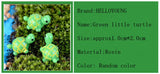 XBJ177 Mini 8pcs Green little turtle decoration supplies moss micro landscape deco  Garden deco Creative handicrafts