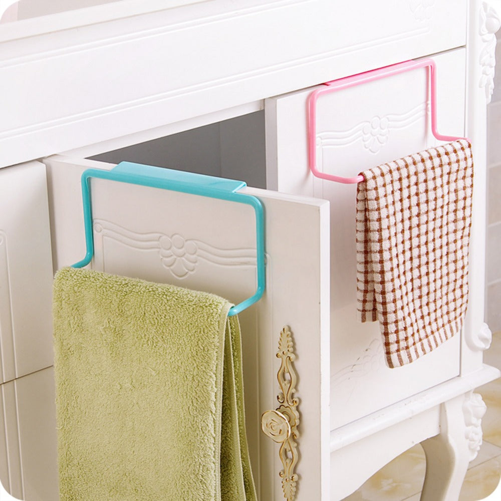 1PC Cupboard Door Back Trash Rack Storage Garbage Bag Holder Hanging Kitchen Cabinet Hanging Trash Rack Kitchen Gadgets