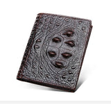 Crocodile pattern men's short wallet leisure wallet High-quality genuine leather Spring and summer new leather wallet