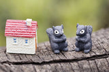 XBJ014 Miniature Decoration Cartoon Crafts Garden Squirrel Ornament Resin Decor Terrarium Figurines Micro Landscape