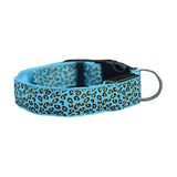 LED Dog Collar Light Flash Leopard Collar Puppy Night Safety Pet Dog Collars Products For Dogs Collar Colorful Flash Light Neck