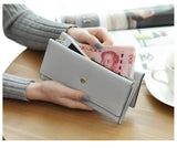 Women's purse women wallet women card holder coin purse coin female wallet long large capacity wallet female clutch 3 folders