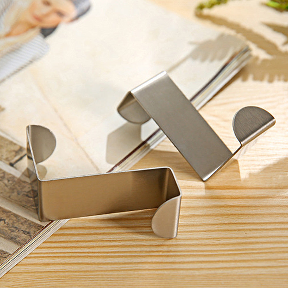 Newest 2PC Door Hook Stainless Kitchen Cabinet Clothes Hanger Levert Dropship