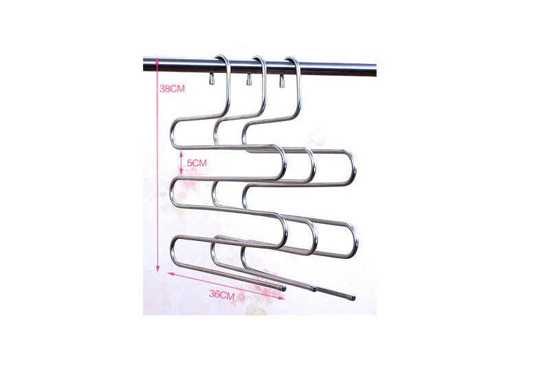 Multilayer Fish Bone Shape Stainless Steel Clothing Storage Racks Clothes Hanger Storage Holder Wardrobe Laundry Drying Rack