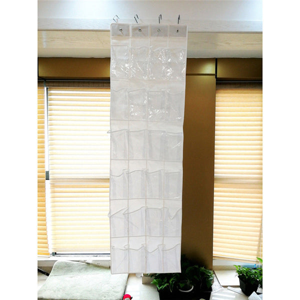 12/24Pocket Over the Door Shoe Organizer Hanging Organizers Space Saver Rack Hanging Storage Hanger