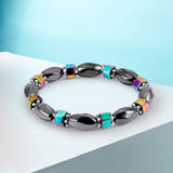 1Pc Magnet Bracelet Slimming Weight Loss Bracelet Slimming Hand Chain Round Hematite Magnetic Stone Therapy Jewelry Health Care