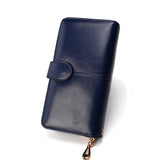 Women Wallet Leather Card Coin Holder Money Clip Long Clutch Phone Wristlet Trifold Zipper Cash Photo Famous Brand Female Purse