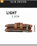 Double zipper bulk wallet anti-RFID steal fashion short casual men's wallet new genuine leather wallet