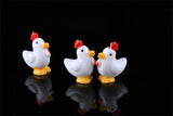 XBJ160 Mini 5pcs White little cock decoration supplies moss micro landscape deco  Garden deco Creative handicrafts