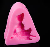 Hot Birthday Gift DIY Handmade Fondant Candle Molds Sugar Craft Tools Baby Girl Craft Art Silicone Soap Mold