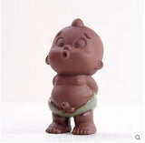 Tea Pets Ornament Chinese Folk Art Purple Clay Decoration Crafts Figurines Little Monk Yixing Baby Boy Spray Pee Tea Accessories