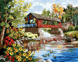 Lakeside Villa Digital Painting Handpainted Oil Painting by numbers Color Balloon oil paintings picture drawing scroll paintings