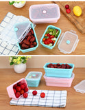 Silicone Lunch Box Portable Bowl Colorful Folding Food Container Lunchbox 350/500/800/1200ml Eco-Friendly