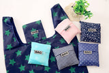 Fashion portable women shopping bag creative printing Oxford cloth folding Ladies bag Kitchen storage bags home accessories